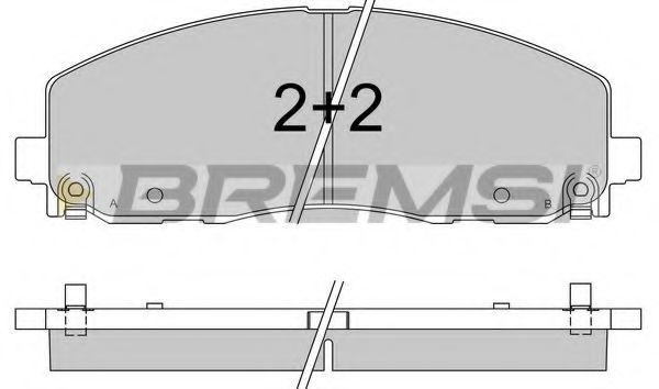 BREMSI BP3543 Тормозные колодки BREMSI для CHRYSLER