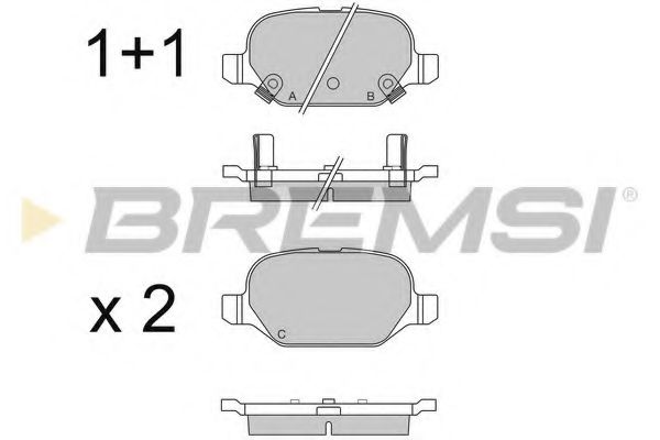 BREMSI BP3550 Тормозные колодки BREMSI для FIAT