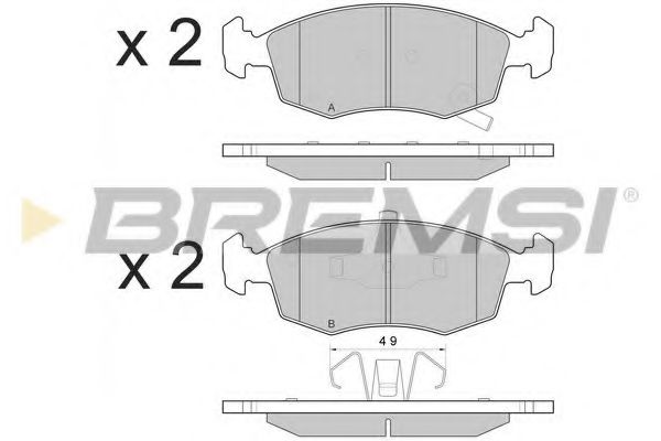 BREMSI BP3553 Тормозные колодки BREMSI для FIAT