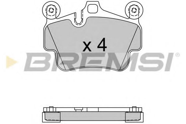BREMSI BP3564 Тормозные колодки BREMSI для PORSCHE
