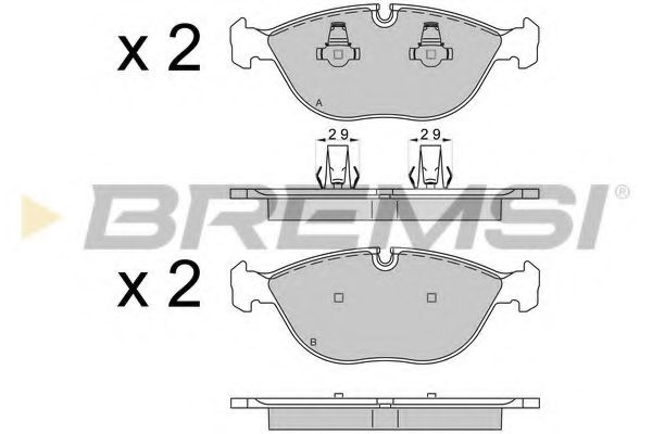 BREMSI BP3571 Тормозные колодки для ROLLS-ROYCE