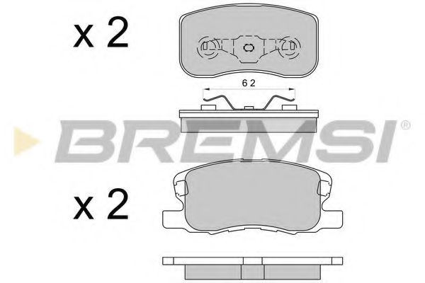 BREMSI BP3578 Тормозные колодки BREMSI для MITSUBISHI