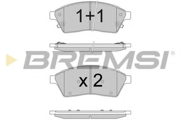 BREMSI BP3595 Тормозные колодки BREMSI для CADILLAC