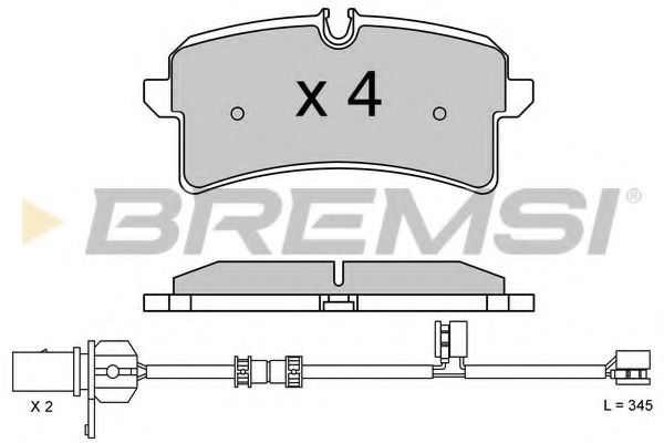 BREMSI BP3624 Тормозные колодки BREMSI для PORSCHE