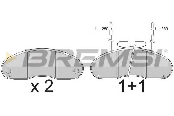 BREMSI BP7242 Тормозные колодки для RENAULT TRUCKS B