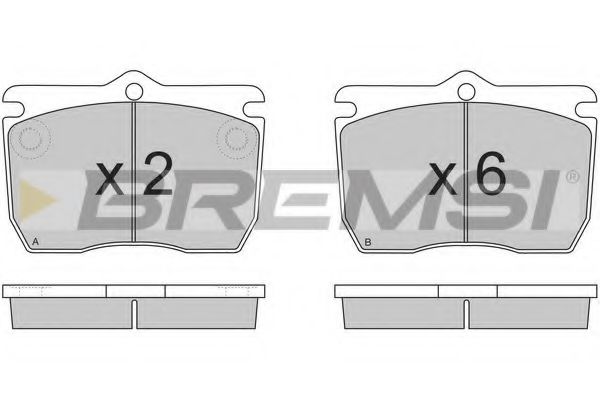 BREMSI BP7257 Комплект тормозных колодок, дисковый тормоз 