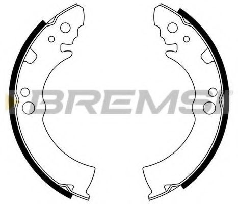 BREMSI GF0004 Тормозные колодки барабанные BREMSI 