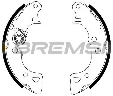 BREMSI GF0103 Тормозные колодки барабанные BREMSI 