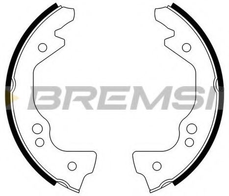 BREMSI GF0144 Ремкомплект барабанных колодок BREMSI 