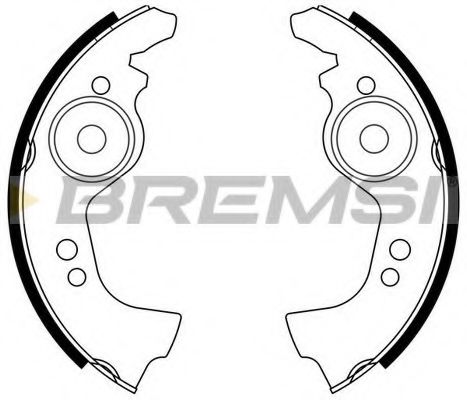 BREMSI GF0145 Ремкомплект барабанных колодок BREMSI 