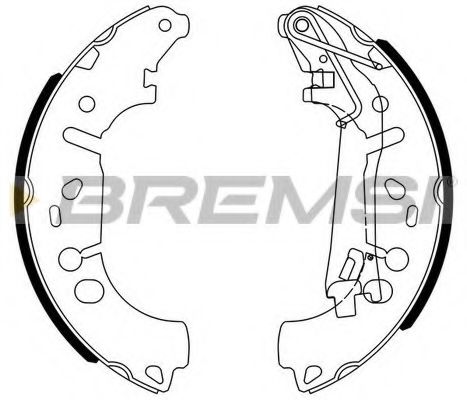BREMSI GF0146 Ремкомплект барабанных колодок BREMSI для FIAT