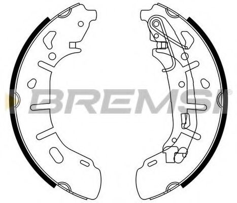 BREMSI GF0148 Ремкомплект барабанных колодок BREMSI 