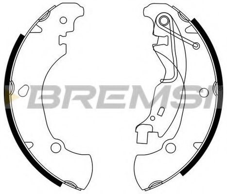 BREMSI GF0152 Ремкомплект барабанных колодок BREMSI для FIAT