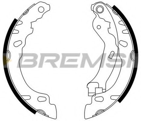 BREMSI GF0154 Ремкомплект барабанных колодок BREMSI для FIAT
