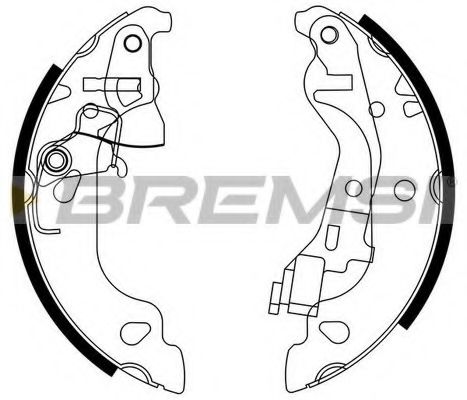 BREMSI GF0155 Ремкомплект барабанных колодок BREMSI для FIAT