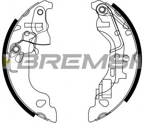 BREMSI GF0158 Ремкомплект барабанных колодок BREMSI для FIAT