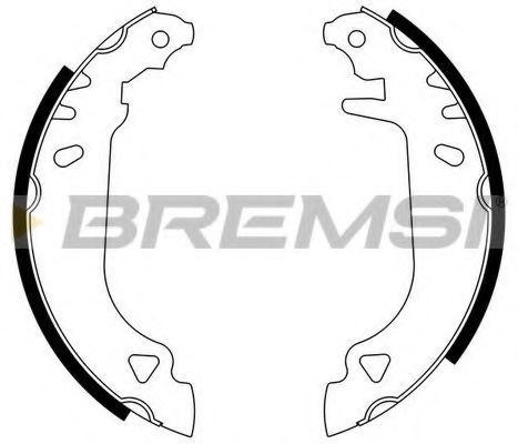 BREMSI GF0168 Тормозные колодки барабанные BREMSI для LANCIA