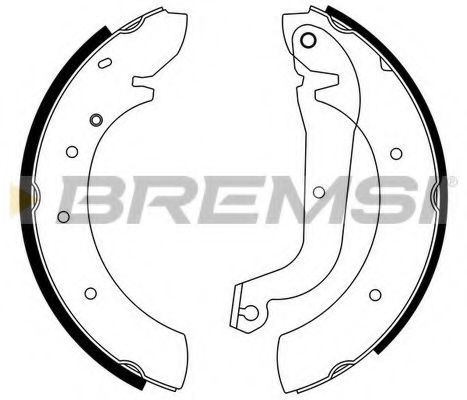 BREMSI GF0172 Ремкомплект барабанных колодок BREMSI для FIAT