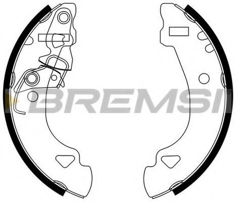BREMSI GF0173 Ремкомплект барабанных колодок для LANCIA Y10