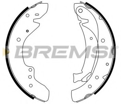 BREMSI GF0175 Ремкомплект барабанных колодок BREMSI для FIAT