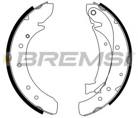 BREMSI GF0176 Ремкомплект барабанных колодок BREMSI для FIAT