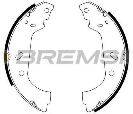 BREMSI GF0177 Ремкомплект барабанных колодок BREMSI для FIAT