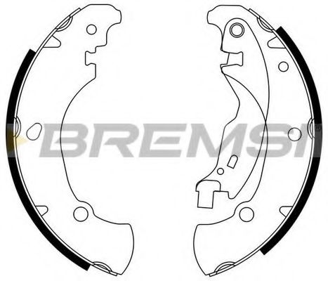 BREMSI GF0180 Ремкомплект барабанных колодок BREMSI для FIAT