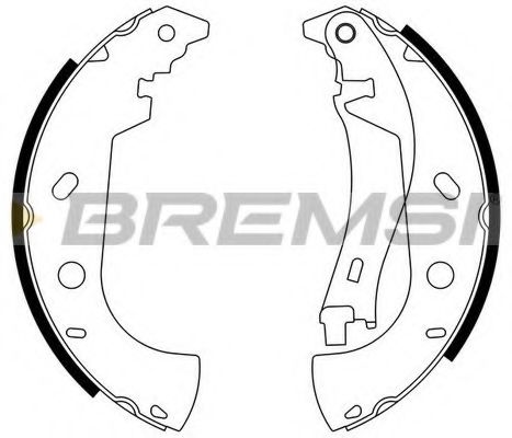 BREMSI GF0181 Ремкомплект барабанных колодок BREMSI для FIAT