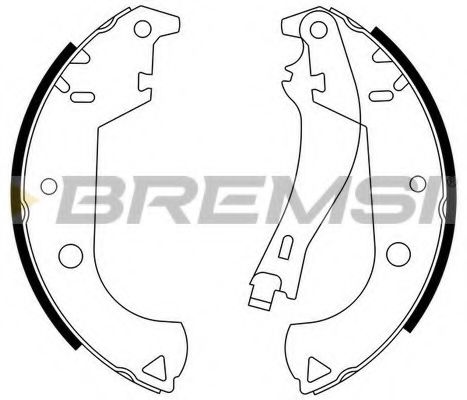 BREMSI GF0184 Ремкомплект барабанных колодок BREMSI для FIAT