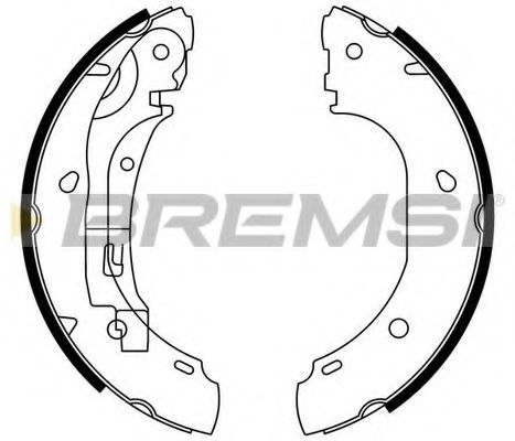 BREMSI GF0186 Ремкомплект барабанных колодок BREMSI для FIAT