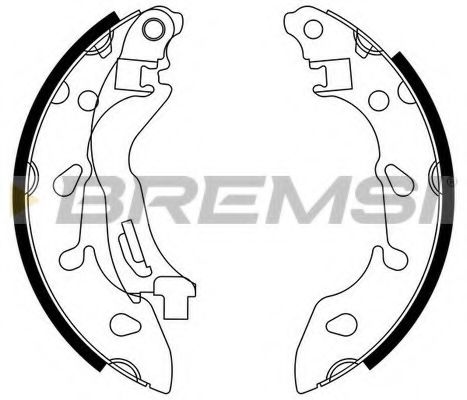 BREMSI GF0189 Ремкомплект барабанных колодок BREMSI для FIAT