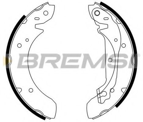 BREMSI GF0195 Ремкомплект барабанных колодок BREMSI для KIA