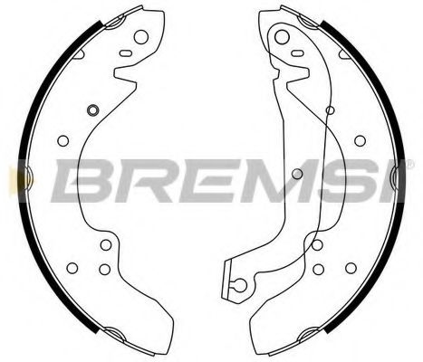 BREMSI GF0210 Ремкомплект барабанных колодок BREMSI для FIAT