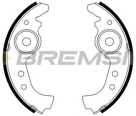 BREMSI GF0290 Ремкомплект барабанных колодок BREMSI для FIAT