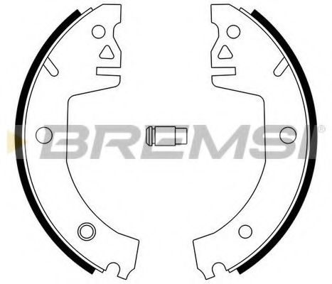 BREMSI GF0472 Ремкомплект барабанных колодок BREMSI для SKODA