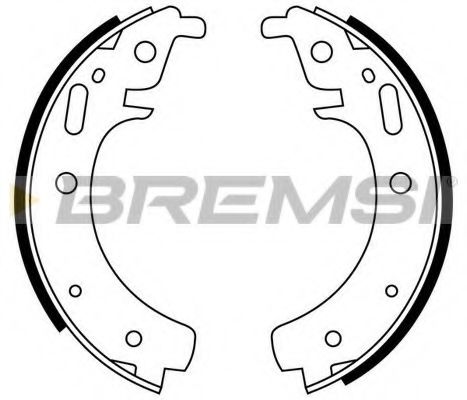 BREMSI GF0502 Ремкомплект барабанных колодок для TRABANT