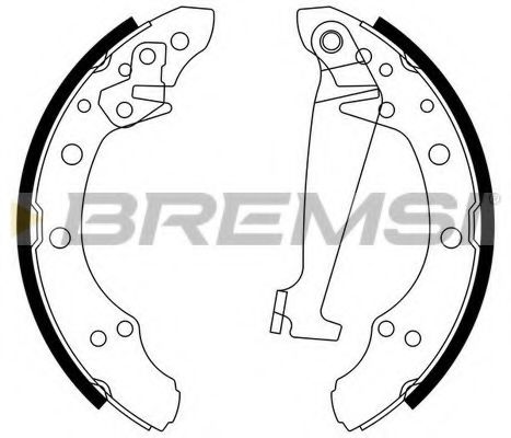 BREMSI GF0556 Ремкомплект барабанных колодок BREMSI для SKODA