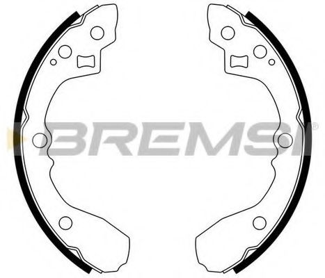 BREMSI GF0723 Ремкомплект барабанных колодок для KIA
