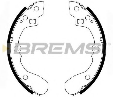 BREMSI GF0761 Ремкомплект барабанных колодок для KIA SEPHIA