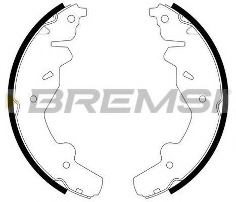 BREMSI GF0763 Ремкомплект барабанных колодок BREMSI для KIA