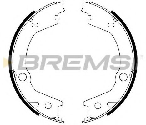 BREMSI GF0765 Ремкомплект барабанных колодок для KIA