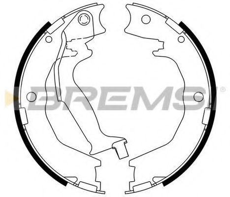 BREMSI GF0768 Ремкомплект барабанных колодок для KIA