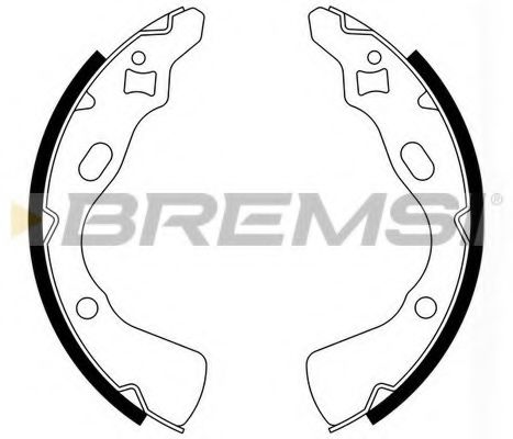 BREMSI GF0770 Ремкомплект барабанных колодок для KIA PRIDE