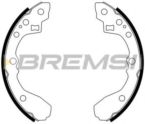 BREMSI GF0778 Ремкомплект барабанных колодок BREMSI для KIA
