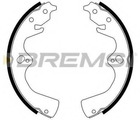 BREMSI GF0783 Ремкомплект барабанных колодок для KIA