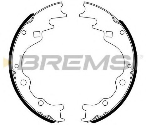 BREMSI GF0787 Ремкомплект барабанных колодок для KIA BESTA