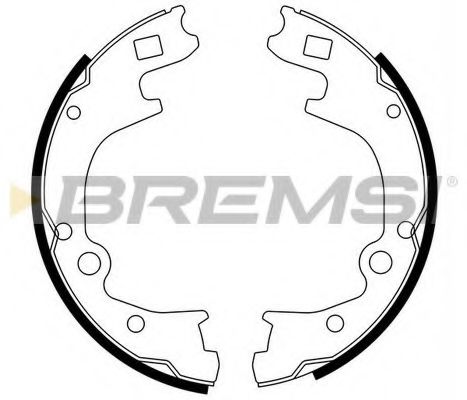 BREMSI GF0793 Ремкомплект барабанных колодок BREMSI для KIA