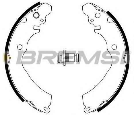BREMSI GF0818 Ремкомплект барабанных колодок BREMSI 