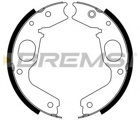 BREMSI GF0825 Ремкомплект барабанных колодок BREMSI 