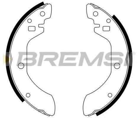 BREMSI GF0842 Ремкомплект барабанных колодок BREMSI 